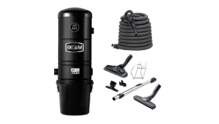 Centrální vysavač BEAM Serenity 345 Black Edition + sada s vypínáním Ergo Grip 9m